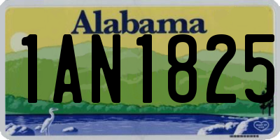 AL license plate 1AN1825