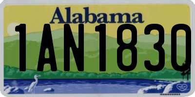 AL license plate 1AN1830