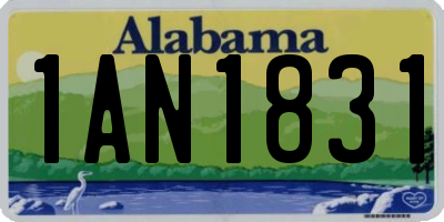 AL license plate 1AN1831