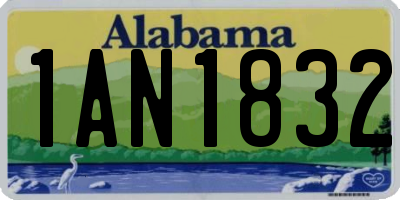 AL license plate 1AN1832