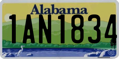 AL license plate 1AN1834