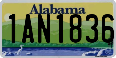 AL license plate 1AN1836