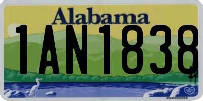 AL license plate 1AN1838