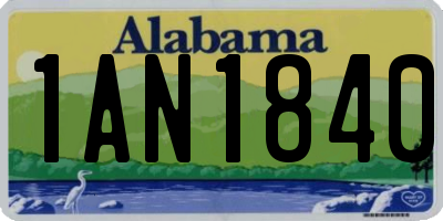 AL license plate 1AN1840