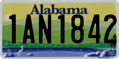 AL license plate 1AN1842
