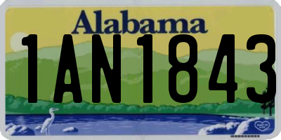 AL license plate 1AN1843