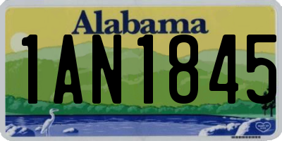 AL license plate 1AN1845