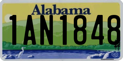 AL license plate 1AN1848