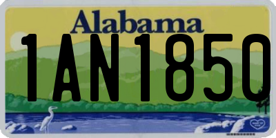 AL license plate 1AN1850