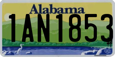 AL license plate 1AN1853