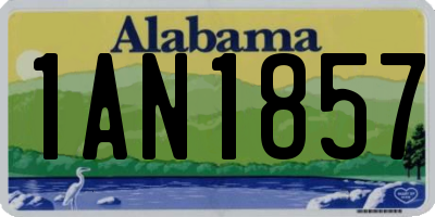 AL license plate 1AN1857