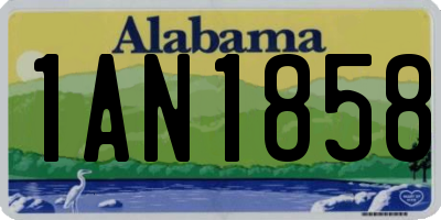 AL license plate 1AN1858