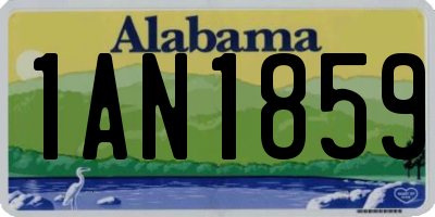 AL license plate 1AN1859