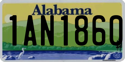 AL license plate 1AN1860