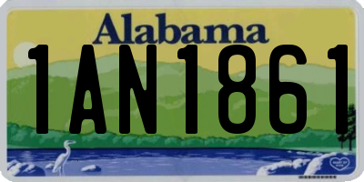 AL license plate 1AN1861