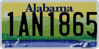 AL license plate 1AN1865