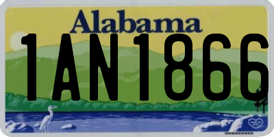 AL license plate 1AN1866