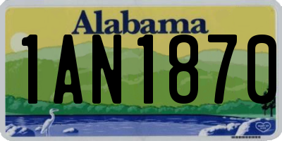 AL license plate 1AN1870