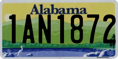 AL license plate 1AN1872