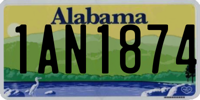 AL license plate 1AN1874