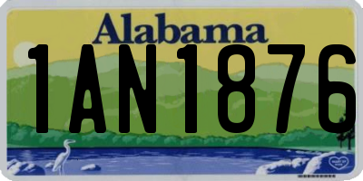 AL license plate 1AN1876