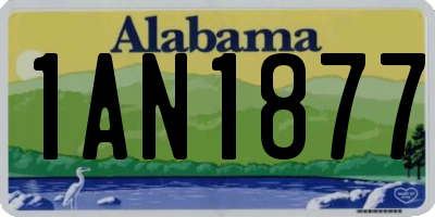 AL license plate 1AN1877