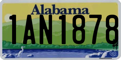 AL license plate 1AN1878