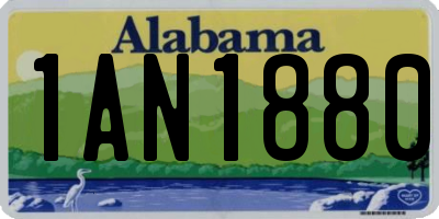 AL license plate 1AN1880