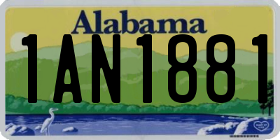 AL license plate 1AN1881