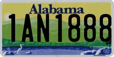 AL license plate 1AN1888