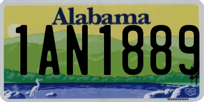 AL license plate 1AN1889