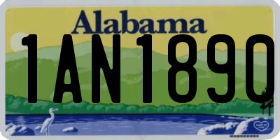 AL license plate 1AN1890