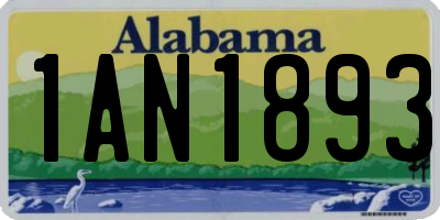 AL license plate 1AN1893