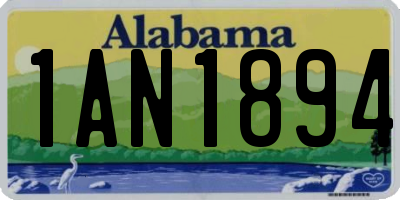 AL license plate 1AN1894