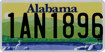 AL license plate 1AN1896