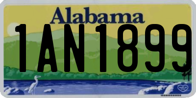 AL license plate 1AN1899