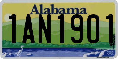 AL license plate 1AN1901