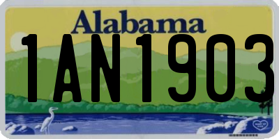 AL license plate 1AN1903