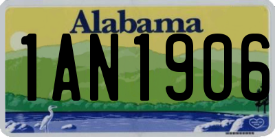 AL license plate 1AN1906