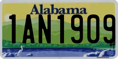 AL license plate 1AN1909