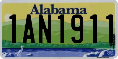 AL license plate 1AN1911