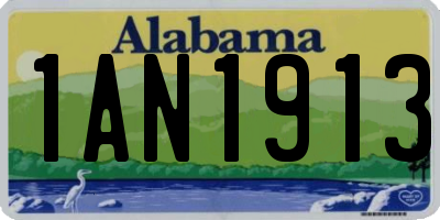 AL license plate 1AN1913