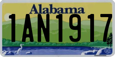AL license plate 1AN1917