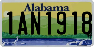 AL license plate 1AN1918