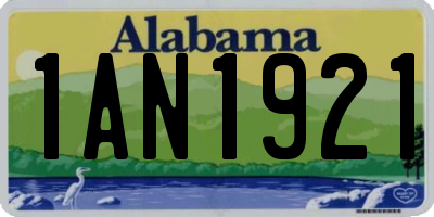 AL license plate 1AN1921