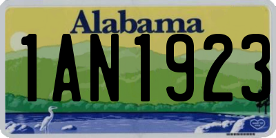 AL license plate 1AN1923