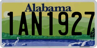 AL license plate 1AN1927