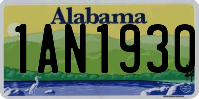 AL license plate 1AN1930