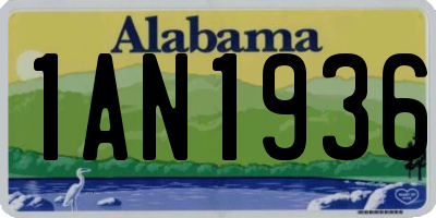 AL license plate 1AN1936