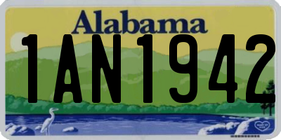 AL license plate 1AN1942